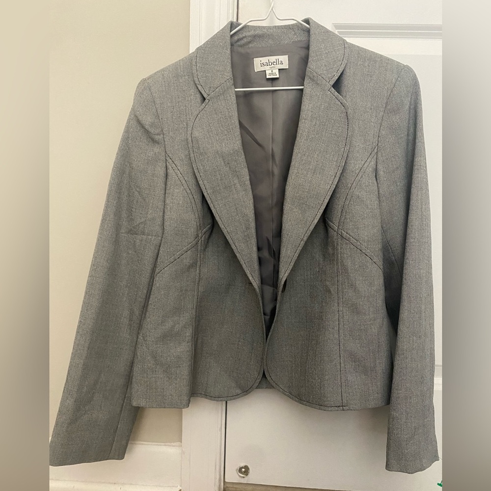 Gray heathered blazer